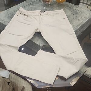 Fendi Mens Cream Stretch Cotton Pants 33x31